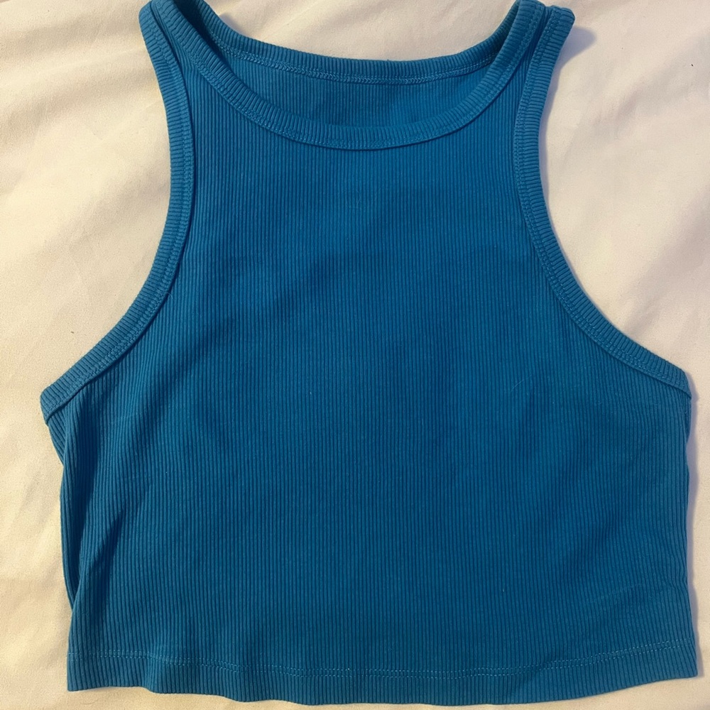 Blue crop top